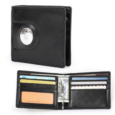 Multi Slot Leather Airtag Wallet