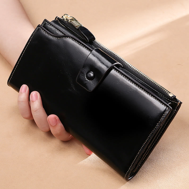 RFID Multifunctional Large Capacity Trifold Wallet