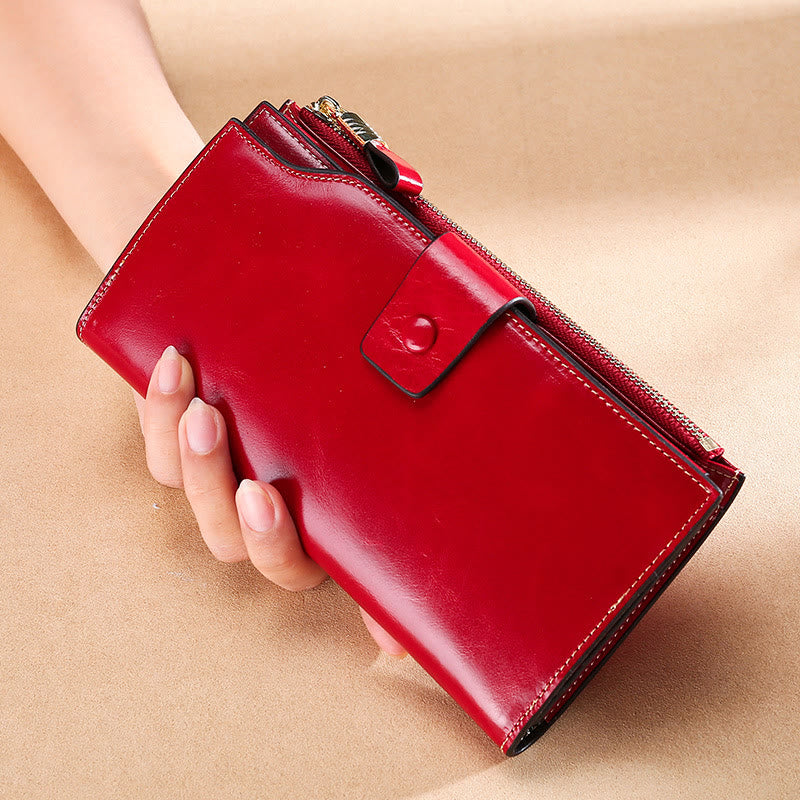 RFID Multifunctional Large Capacity Trifold Wallet