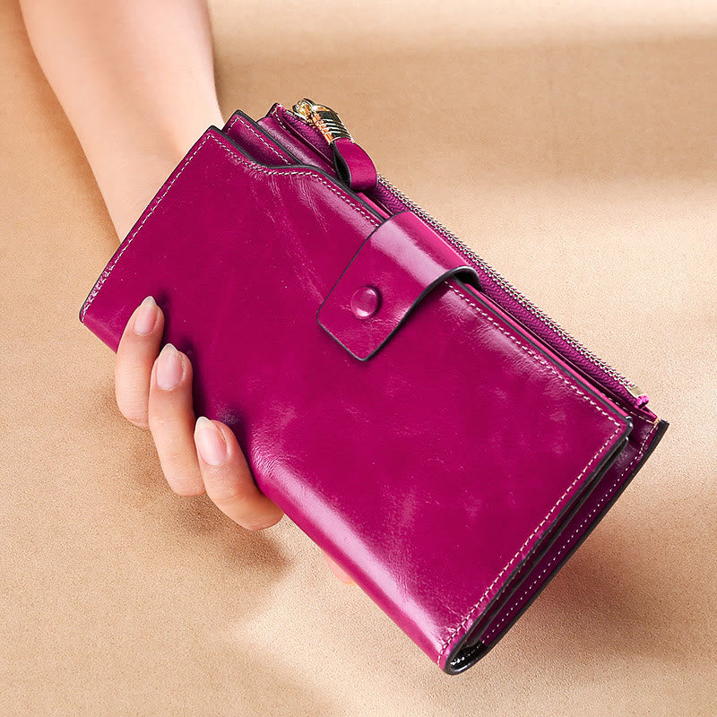 RFID Multifunctional Large Capacity Trifold Wallet