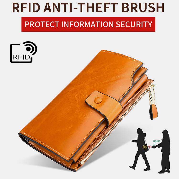 RFID Multifunctional Large Capacity Trifold Wallet