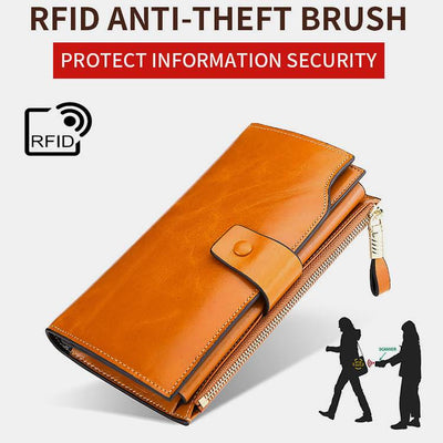 RFID Multifunctional Large Capacity Trifold Wallet