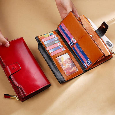 RFID Multifunctional Large Capacity Trifold Wallet