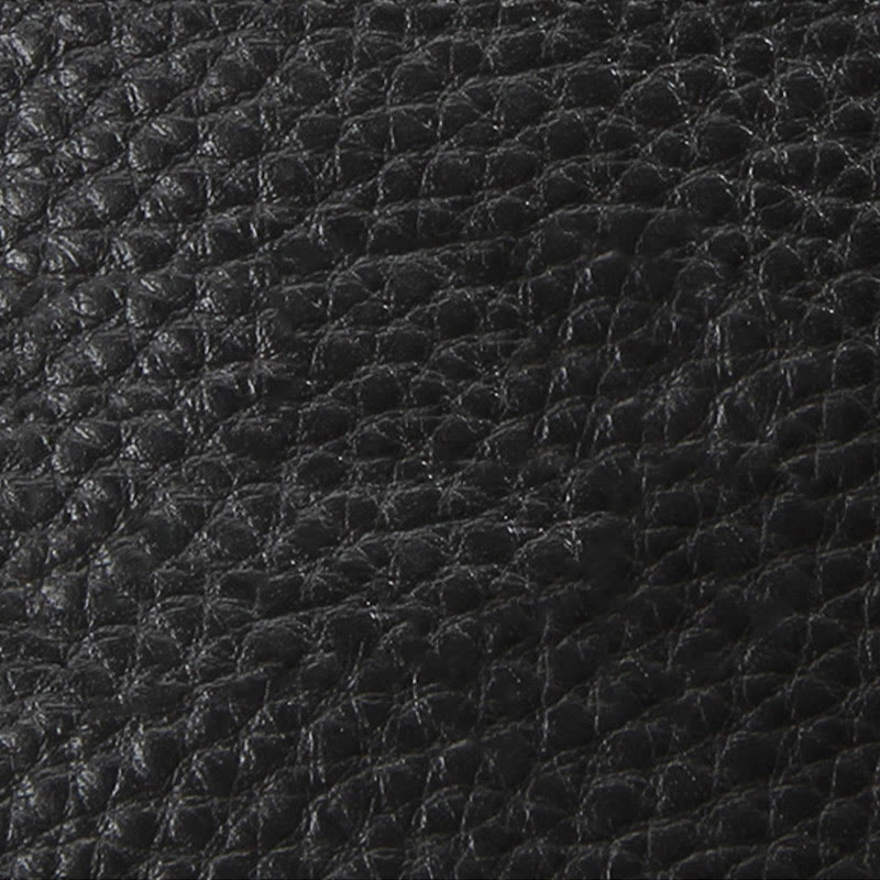 Multi-Pocket Genuine Leather Small Wallet Coin Purse with Wrist Strap