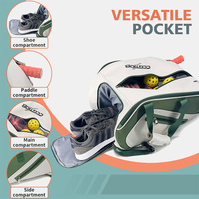 Large Racket Backpack Tennis Pickleball Paddle Bag with Shoes Compartment - image 2