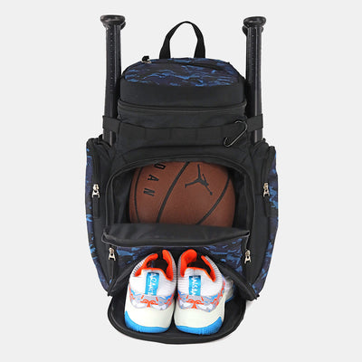 Baseball Backpack Softball Bag with 2 Bat Sleeves Shoe Space