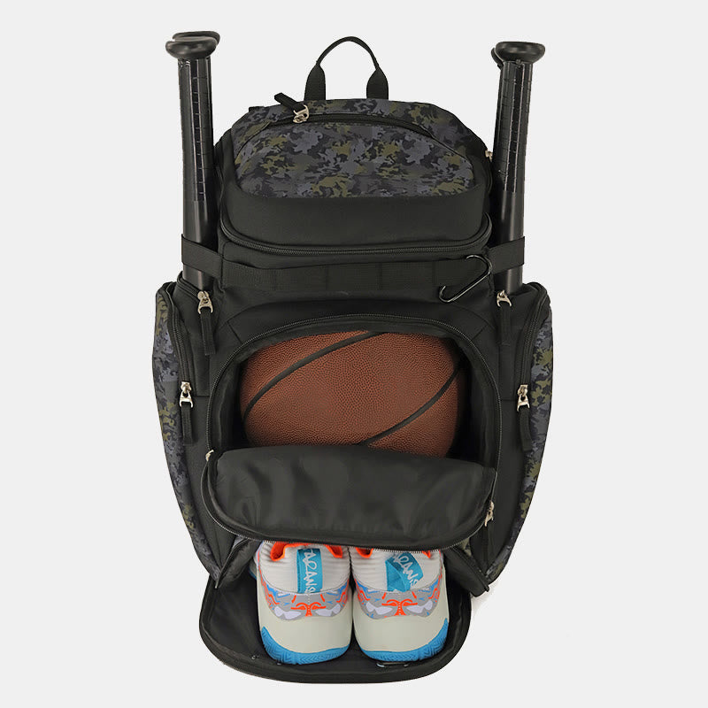 Baseball Backpack Softball Bag with 2 Bat Sleeves Shoe Space