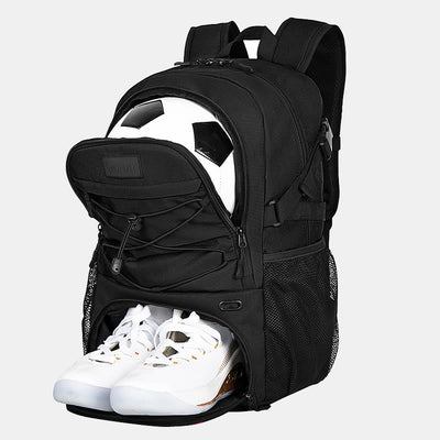 Large Basketball Backpack Sports Bag with Ball Holder Shoes Compartment