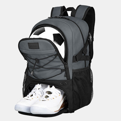 Large Basketball Backpack Sports Bag with Ball Holder Shoes Compartment
