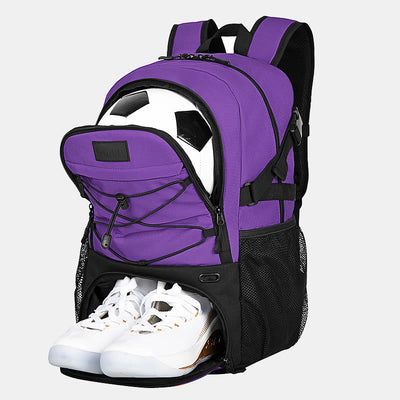 Large Basketball Backpack Sports Bag with Ball Holder Shoes Compartment