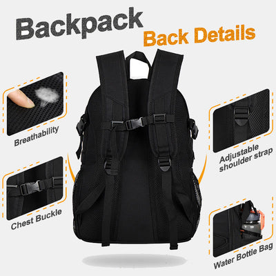 Large Basketball Backpack Sports Bag with Ball Holder Shoes Compartment