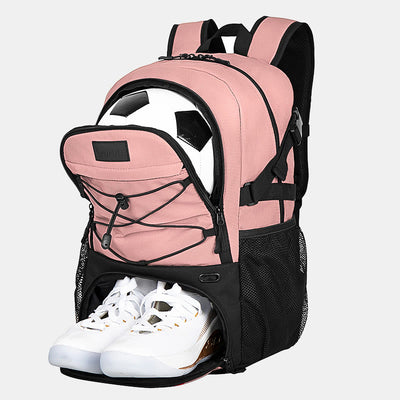 Large Basketball Backpack Sports Bag with Ball Holder Shoes Compartment