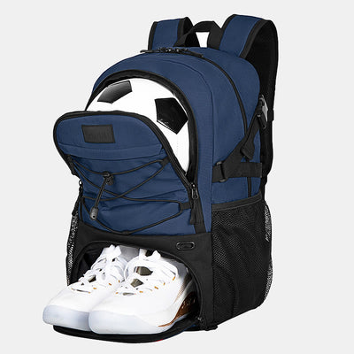 Large Basketball Backpack Sports Bag with Ball Holder Shoes Compartment
