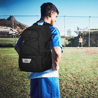 Large Basketball Backpack Sports Bag with Ball Holder Shoes Compartment