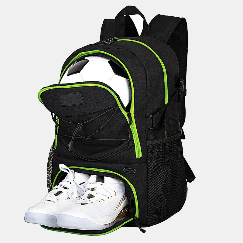 Large Basketball Backpack Sports Bag with Ball Holder Shoes Compartment