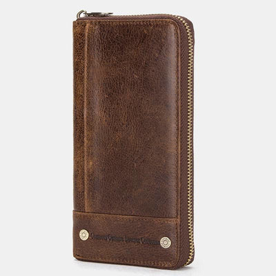 Retro Multifunctional Genuine Leather RFID Wallet