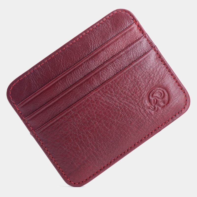 Slim Minimalist Front Pocket Wallet Genuine Leather Card Holder Card Case - image 47