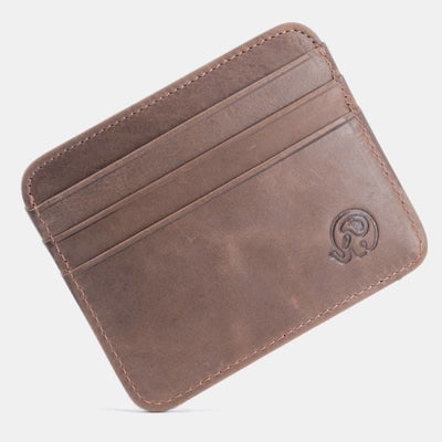 Slim Minimalist Front Pocket Wallet Genuine Leather Card Holder Card Case - Style 12 - image 26