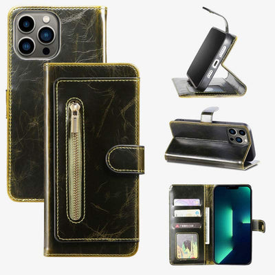 Wallet Case for iPhone PU Leather Durable Phone Case with Card Slot