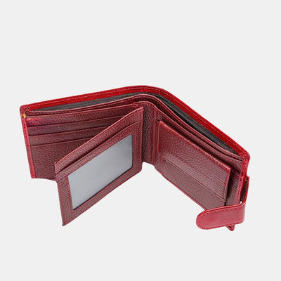 Luxury Multi-slot Shellac Leather Small Wallet for Women