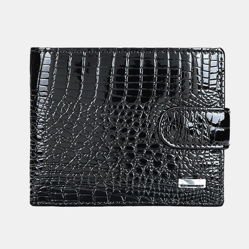 Luxury Multi-slot Shellac Leather Small Wallet for Women