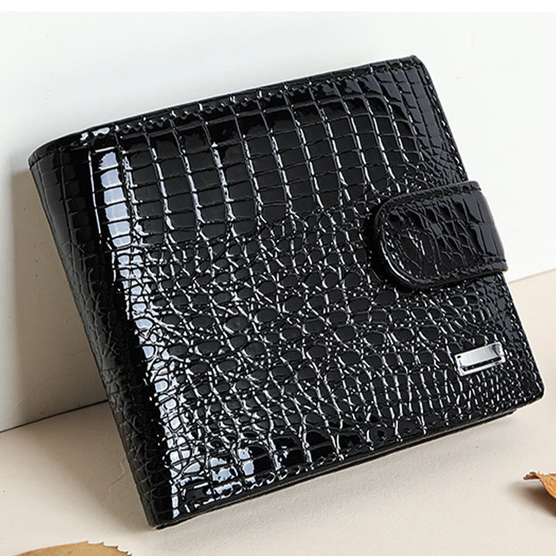Luxury Multi-slot Shellac Leather Small Wallet for Women