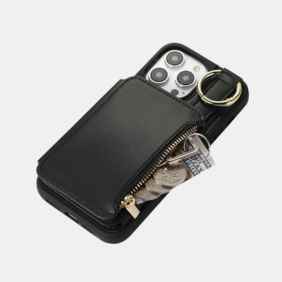 RFID Blocking Faux Leather Phone Case Wallet for iPhone 13/14/15/16