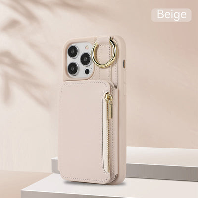 RFID Blocking Faux Leather Phone Case Wallet for iPhone 13/14/15/16
