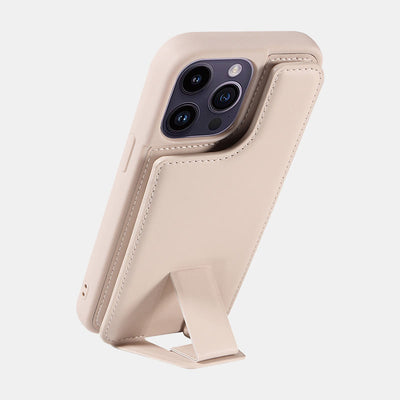 Minimalist PU Leather Phone Case Wallet for iPhone with Card Holder