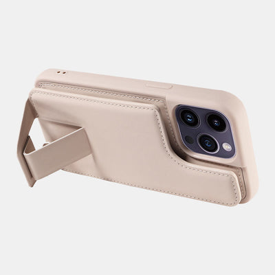 Minimalist PU Leather Phone Case Wallet for iPhone with Card Holder