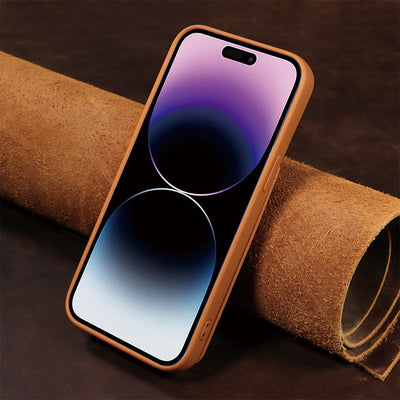 Minimalist PU Leather Phone Case Wallet for iPhone with Card Holder