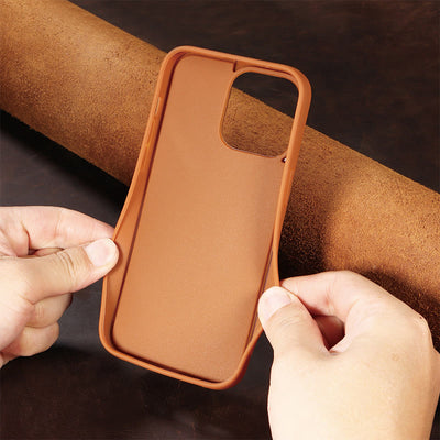 Minimalist PU Leather Phone Case Wallet for iPhone with Card Holder