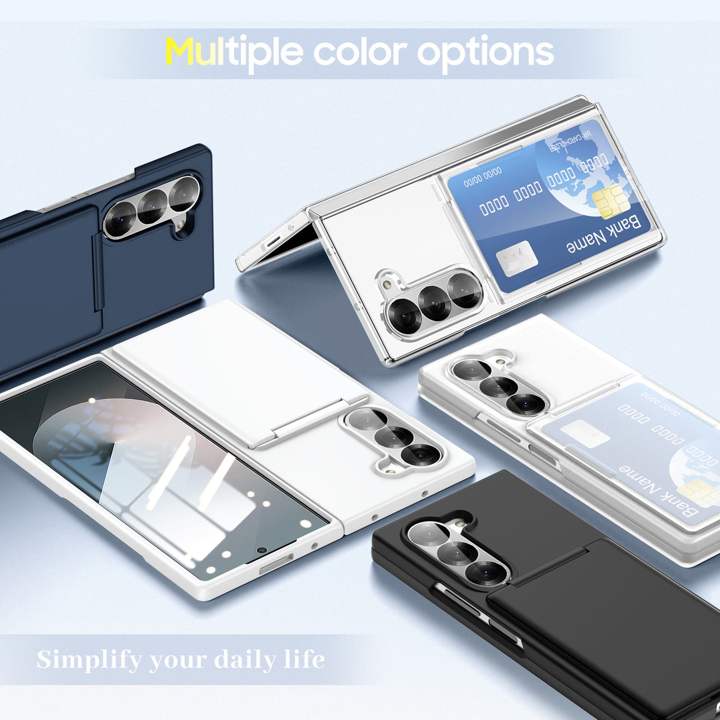 Shockproof Protective Phone Case for Samsung Z Fold 5/6 with Card Holder