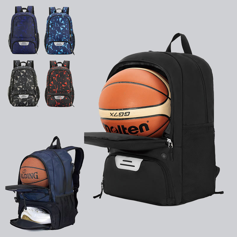 Large Capacity Sport Bag Durable Basketball Backpack with Shoes Compartment