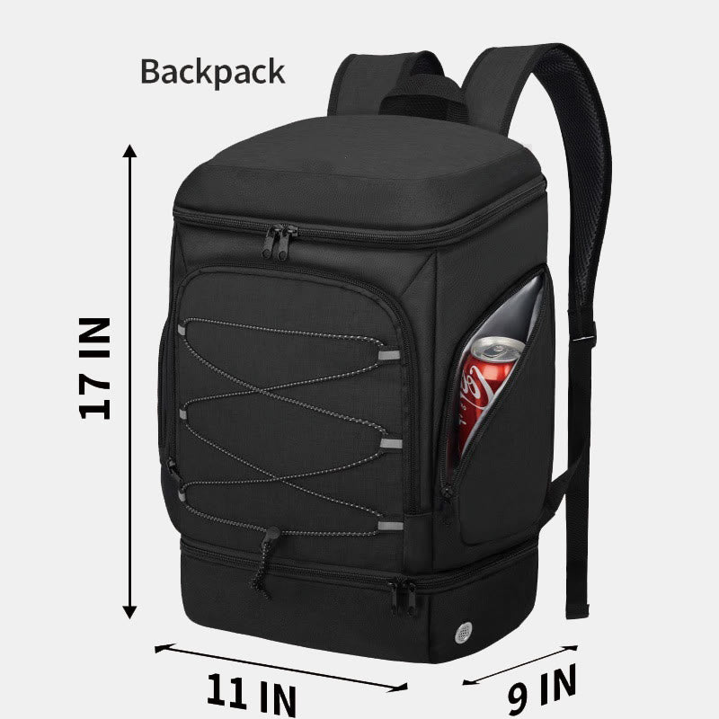 Functional Sports Bag Outdoor Backpack with Ball Compartment & Shoe Compartment