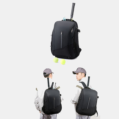 Large Capacity Functional Sports Backpack for Tennis Basketball Soccer Baseball