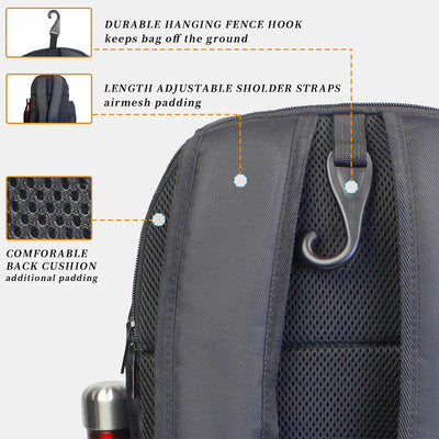 Tennis Bag Functional Sports Backpack with Shoe Compartment