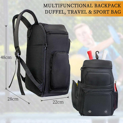 Tennis Bag Functional Sports Backpack with Shoe Compartment