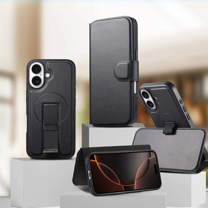 RFID Blocking Magnetic Phone Case Wallet for iPhone with Card Holder