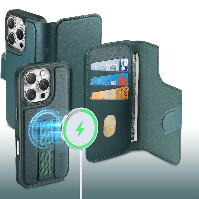 RFID Blocking Magnetic Phone Case Wallet for iPhone with Card Holder