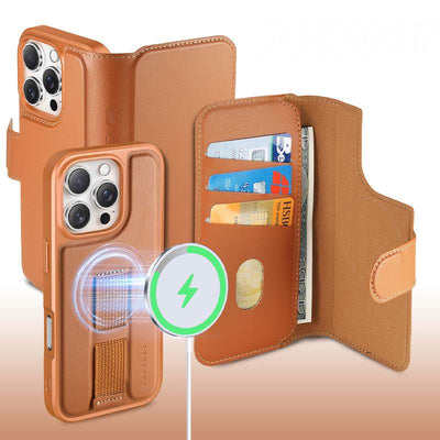 RFID Blocking Magnetic Phone Case Wallet for iPhone with Card Holder