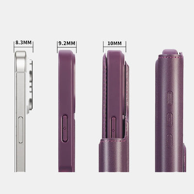 RFID Blocking Magnetic Phone Case Wallet for iPhone with Card Holder