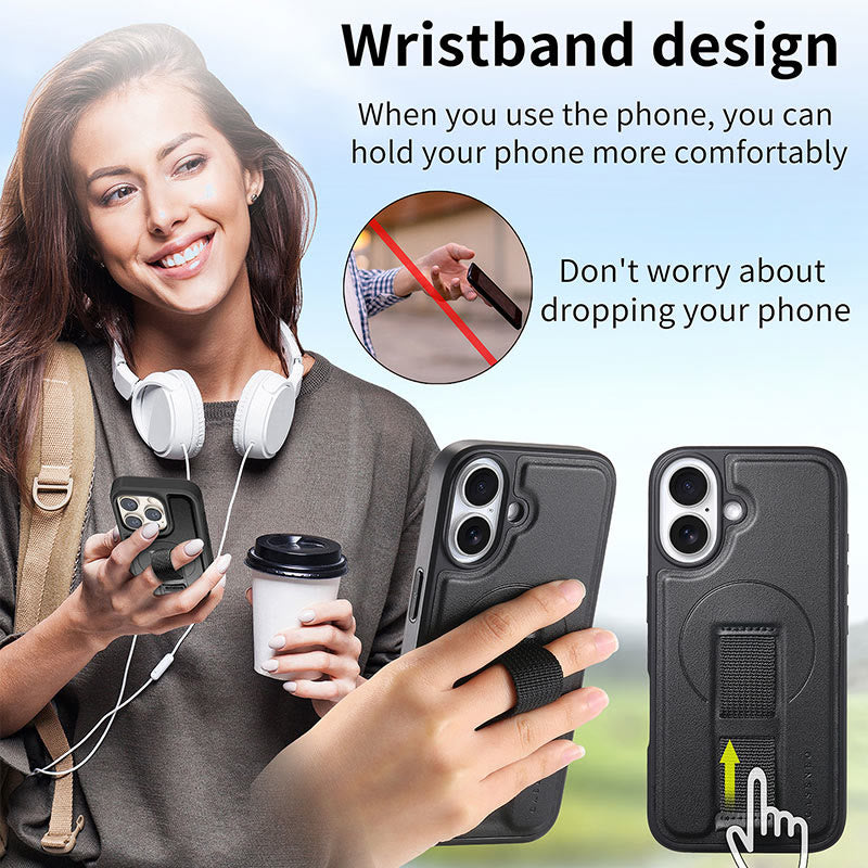 RFID Blocking Magnetic Phone Case Wallet for iPhone with Card Holder