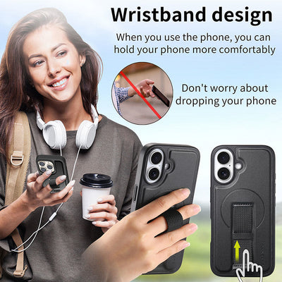 RFID Blocking Magnetic Phone Case Wallet for iPhone with Card Holder