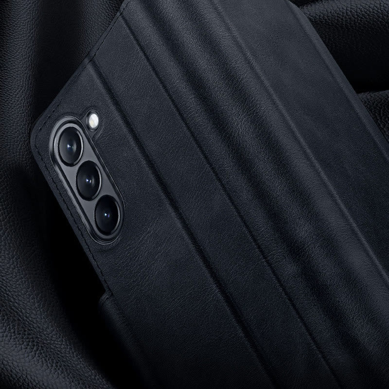 Faux Leather Phone Case for Galaxy Z Fold 2/3/4/5/6/7 with Kickstand Hinge Prctection - image 8