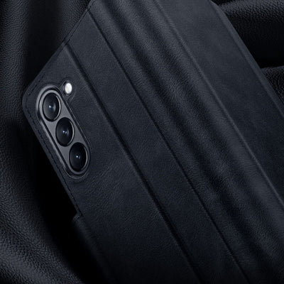 Faux Leather Phone Case for Galaxy Z Fold 2/3/4/5/6 with Kickstand Hinge Prctection