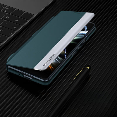 Premier Leather Phone Case Magnetic Cover for Galaxy Z Fold with S-Pen Slot
