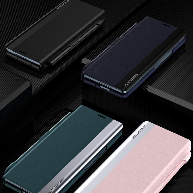 Premier Leather Phone Case Magnetic Cover for Galaxy Z Fold with S-Pen Slot