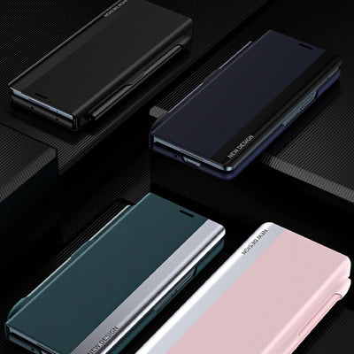 Premier Leather Phone Case Magnetic Cover for Galaxy Z Fold with S-Pen Slot