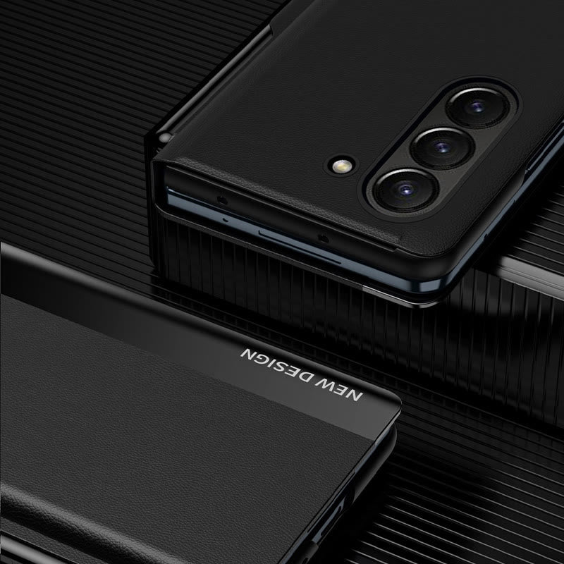 Premier Leather Phone Case Magnetic Cover for Galaxy Z Fold with S-Pen Slot